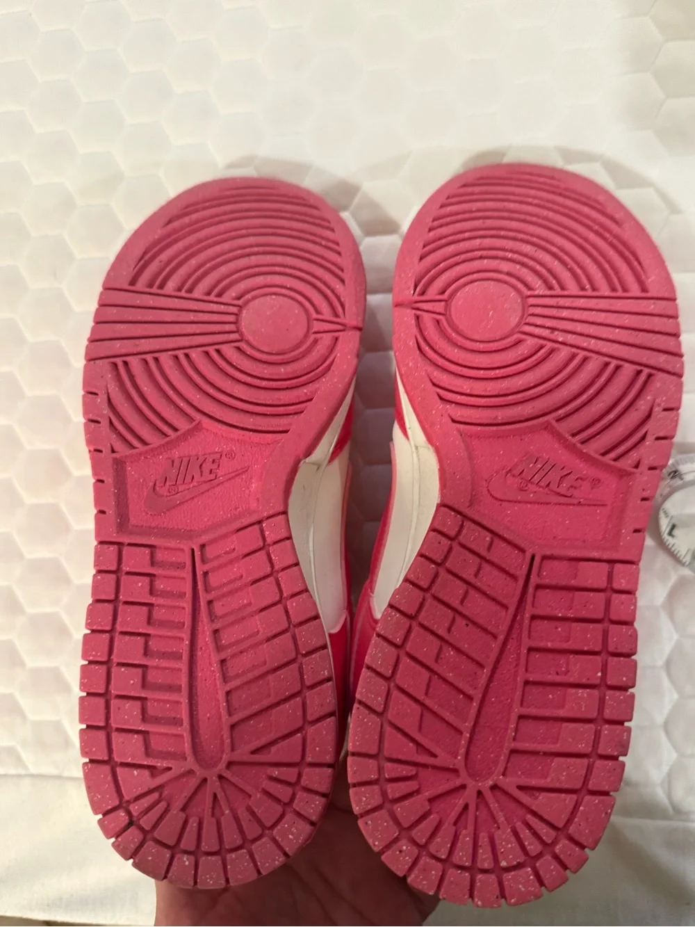 Nike Women’s Dunks Hot Pink and White size 8